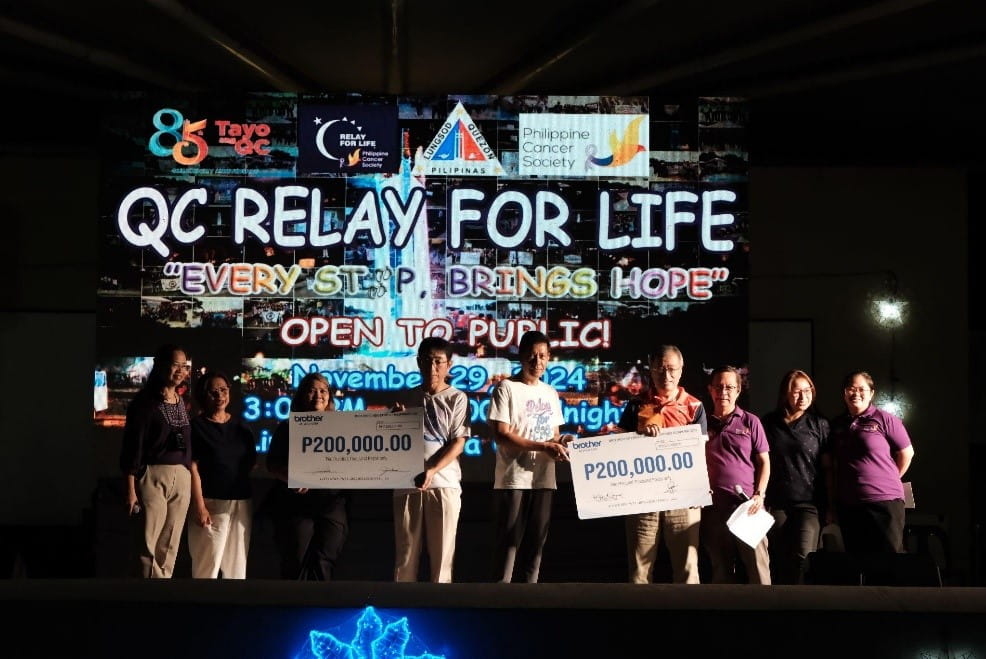 Brother Philippines and Brother Industries (Philippines), Inc. (BIPH) supports Relay for Life with monetary donations